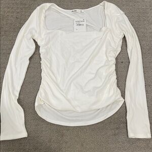 Elodie Cream Long Sleeve Blouse NWT size L